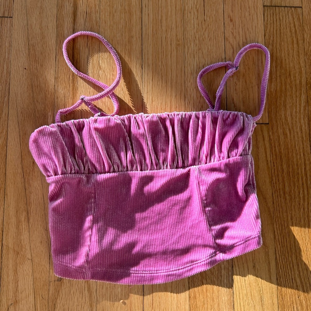 Urban outfitters velvet crop top